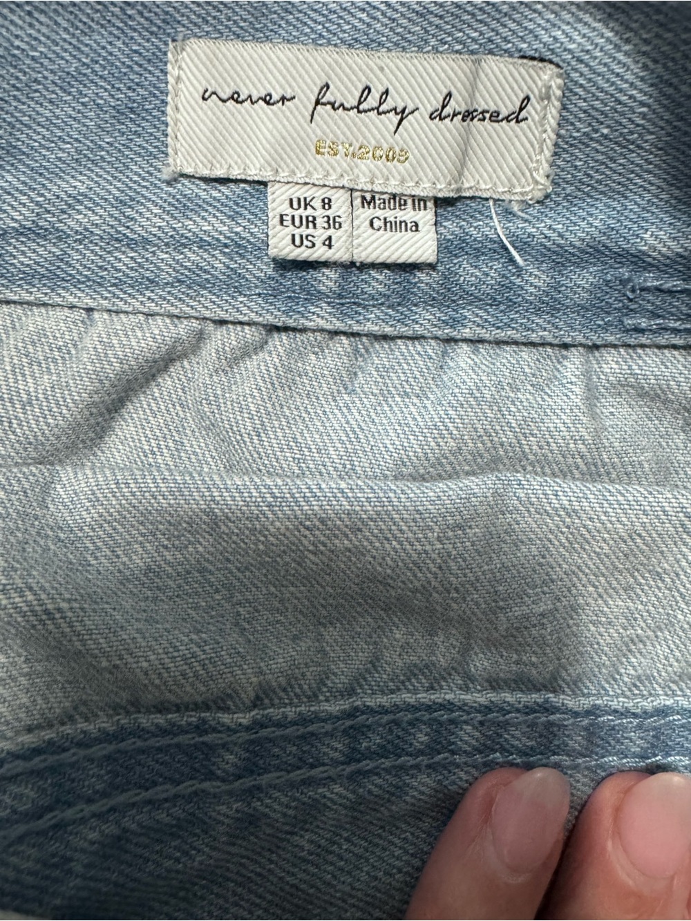 Never Fully Dressed Denim Jaspre Wrap Skirt - Picture 3 of 4
